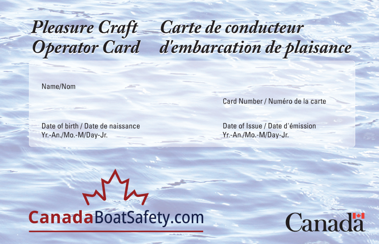 image of Canadian boating licence card front